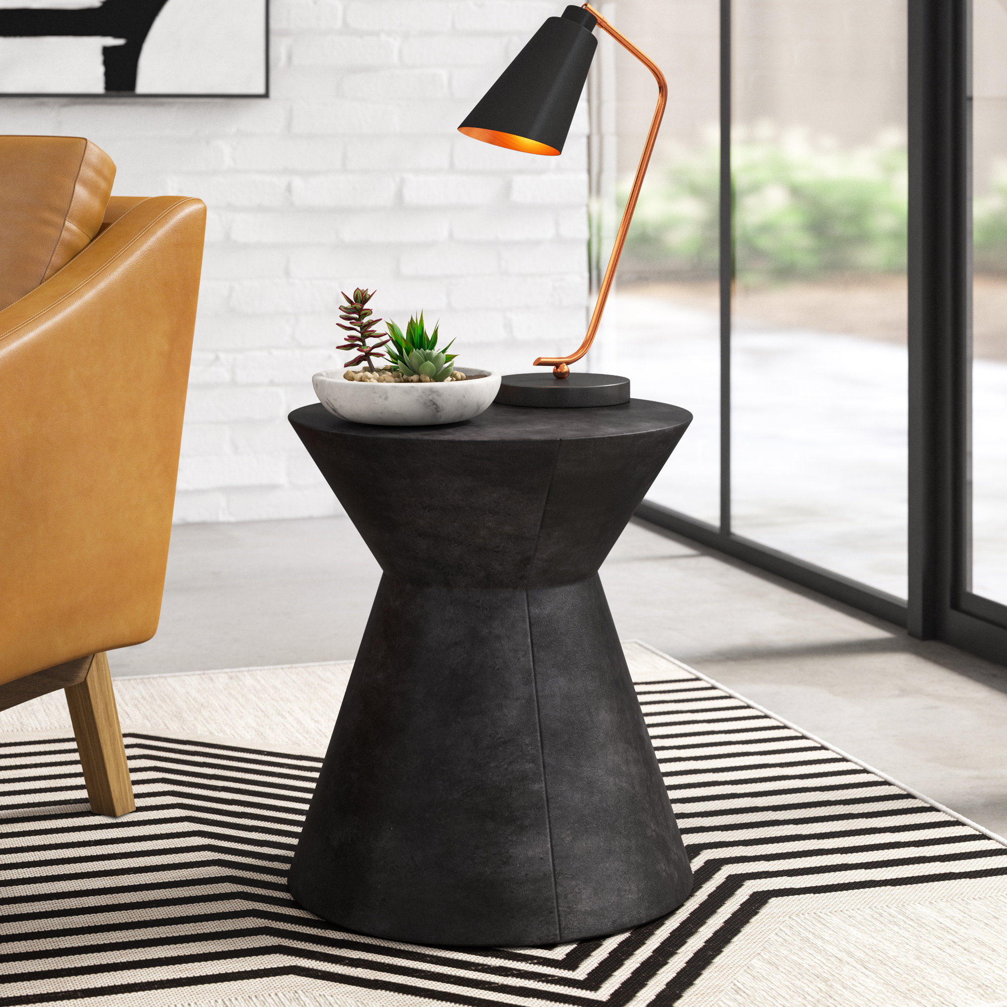 Irmalinda End Table Ivy Bronx Color Black